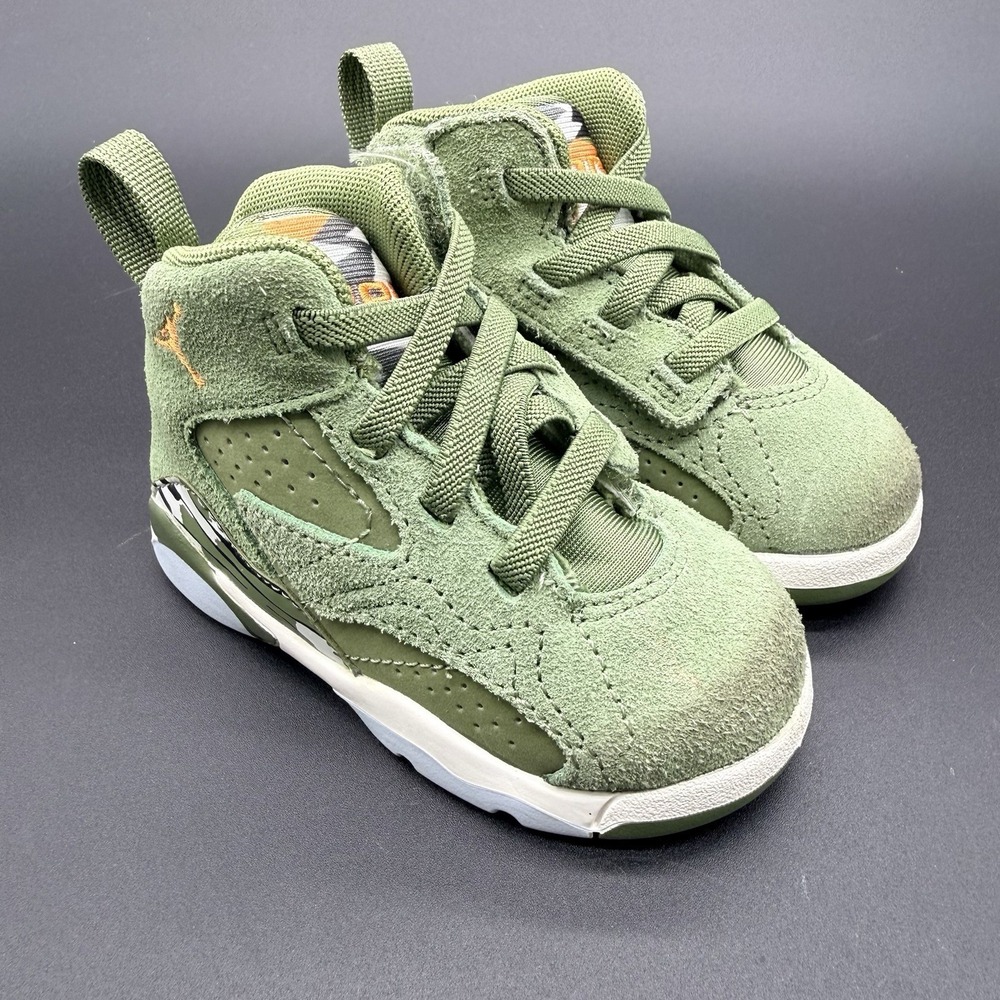 Nike Air Jordan MVP Shoes Toddler Sz 5 C Olive/Sail Jumpman Sneakers DZ5576-300